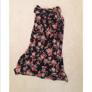 Floor Length Flower Maxi Skirt